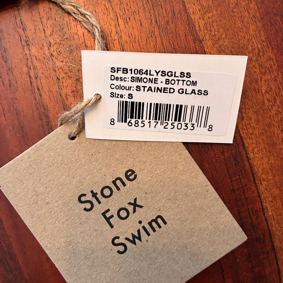 NWT Stone Fox Swim 2 piece set in Stained Glass print Bliss top & Simone bikini - Picture 7 of 16